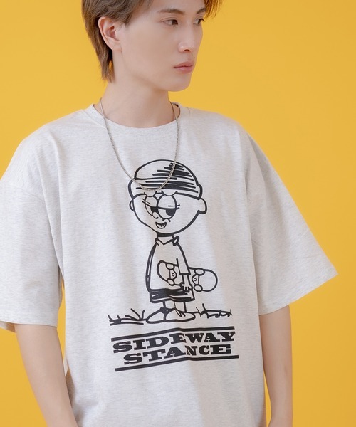 

Футболка с короткими рукавами и графическим принтом Sideway Stance, серая