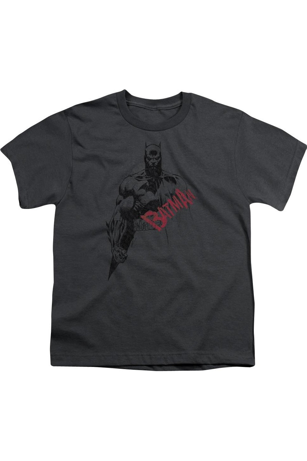 

Футболка с эскизом Бэтмена и красным логотипом для детей Gildan