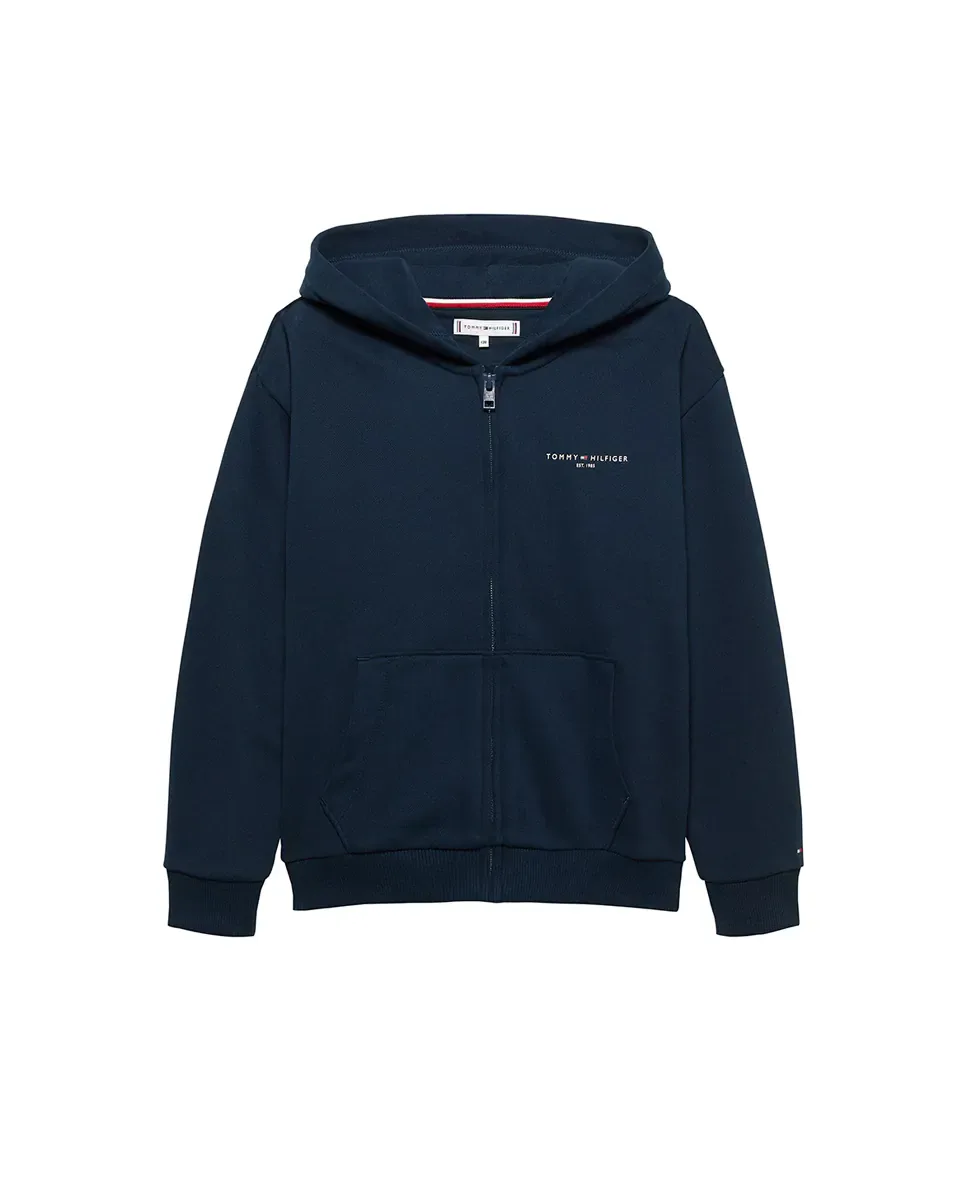 Толстовка для мальчика с капюшоном и маленьким логотипом Tommy Hilfiger, синий