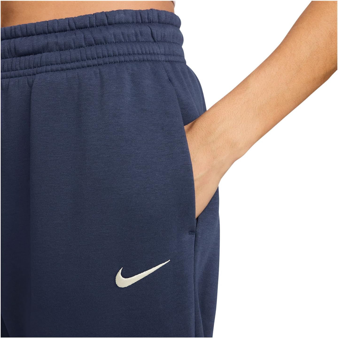 Брюки Nike Sportswear Phoenix Fleece High-waisted Oversized Sweatpants, цвет Midnight Navy/Sail — фото 3