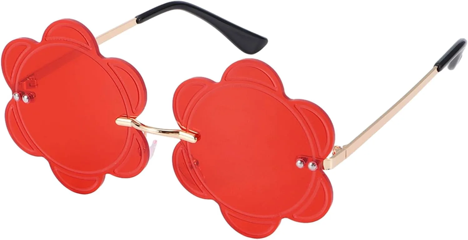 

Солнцезащитные очки в форме клубники, ретро, ​​модные, забавные, для женщин и мужчин, рождественские украшения, сувениры для вечеринки Dazzleimart, Flower Red