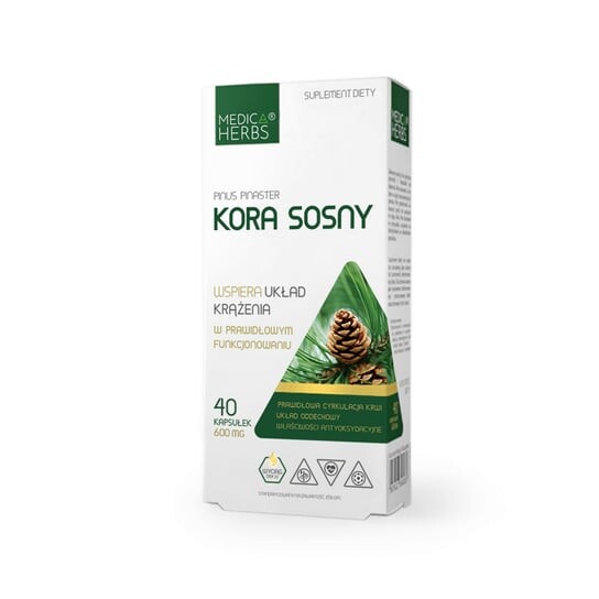 

Сосновая кора (Pinus pinaster) 600 мг Medica Herbs Система кровообращения