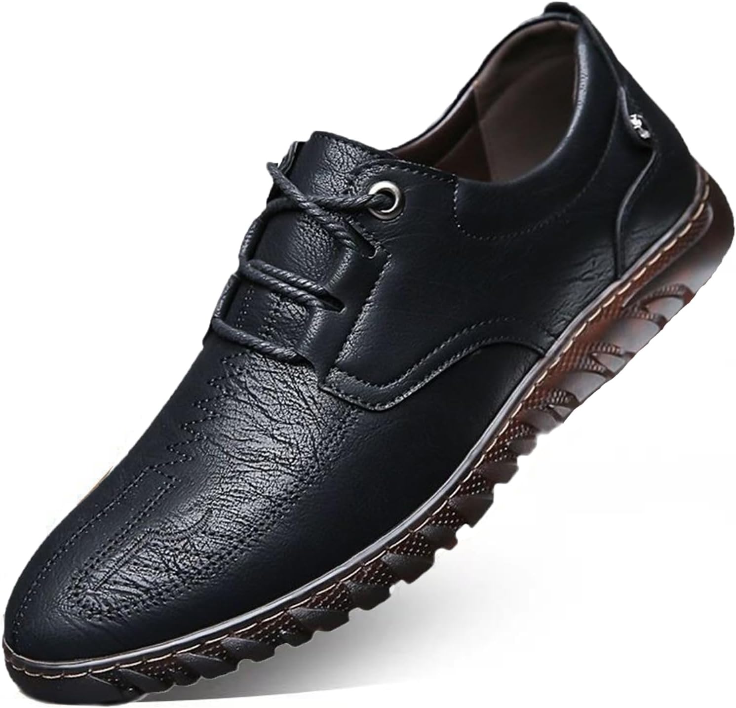 

Мужские оксфорды с плоской подошвой, слипоны и шнуровкой, мягкая подошва, удобные прогулочные, нескользящие, деловые туфли Ephirebra, черный