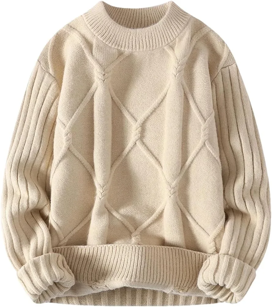 

Толстый свитер Wjnvfioo с круглым воротом и полуводолазкой для осени и зимы