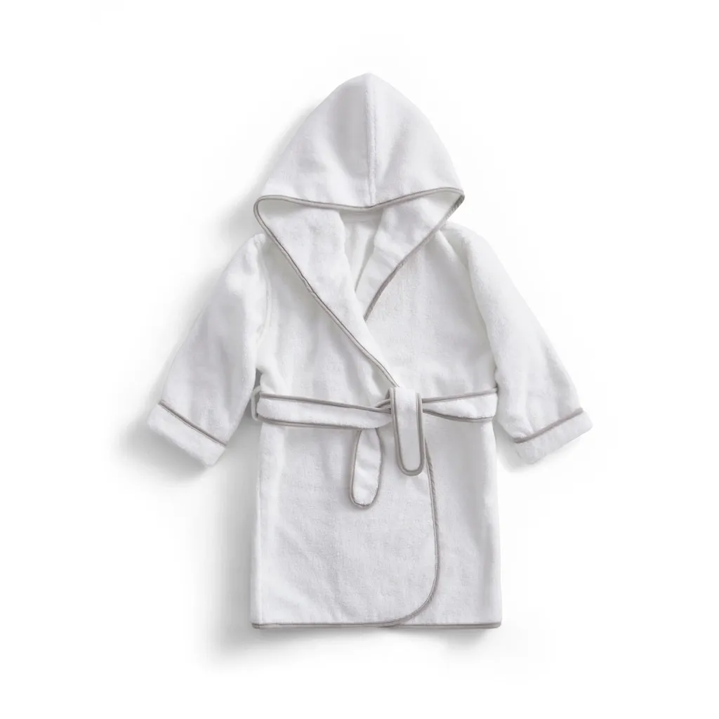 

Халат Kinder , 1 шт., особенно уютный Christy, белый/серый