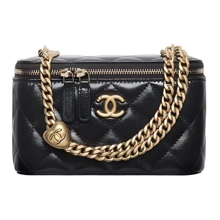 

CHANEL Женская черная кожаная сумка на одно плечо Lambskin