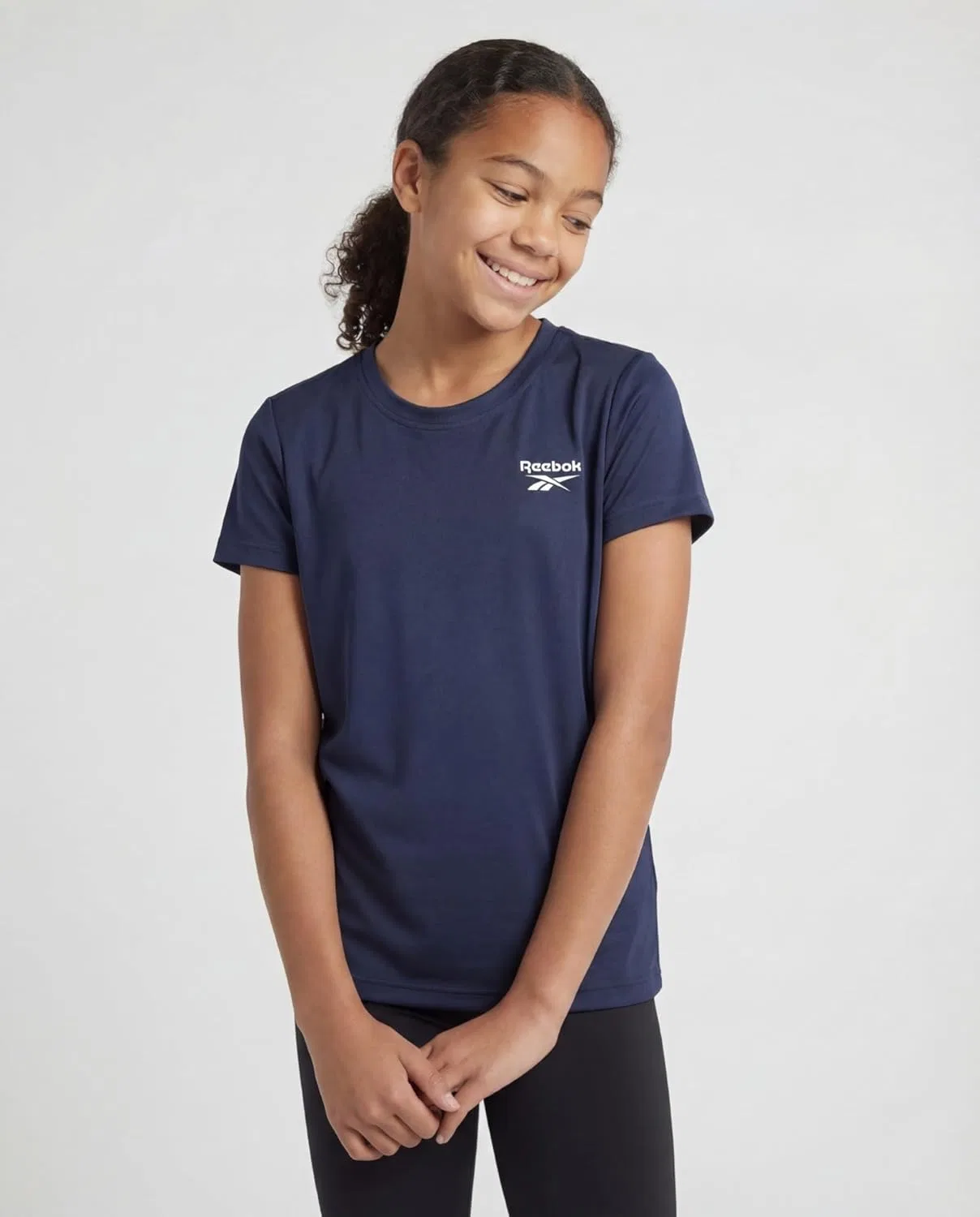 Футболка спортивная Reebok 4 шт, набор, Solid Black, Solid Navy Blazer, Solid Ultimate Grey, Solid Fragrant Lilac — фото 2