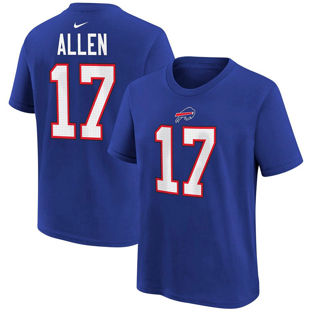 

Молодежная футболка Nike Josh Allen Royal Buffalo Bills с именем и номером игрока, цвет Bil Blue