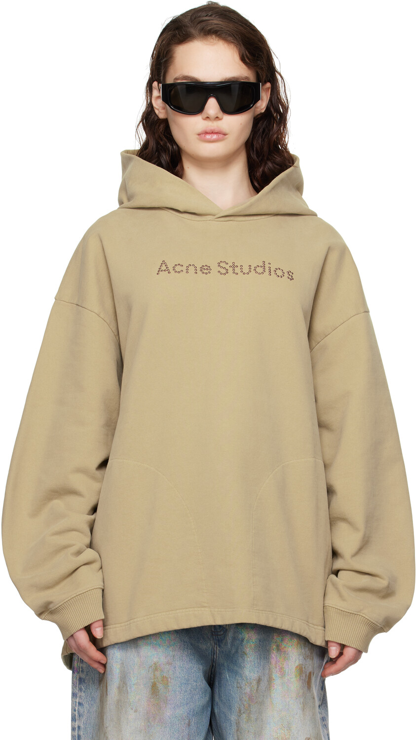 

Бежевая толстовка с логотипом Acne Studios