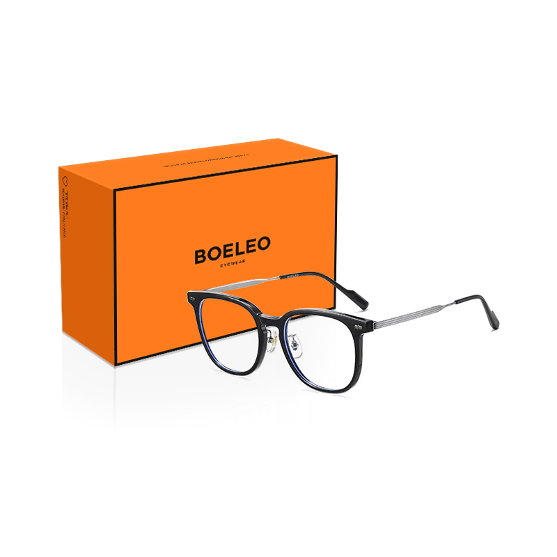 

BOELEO Овальная оправа для очков из титанового сплава, Classic Black [Box]