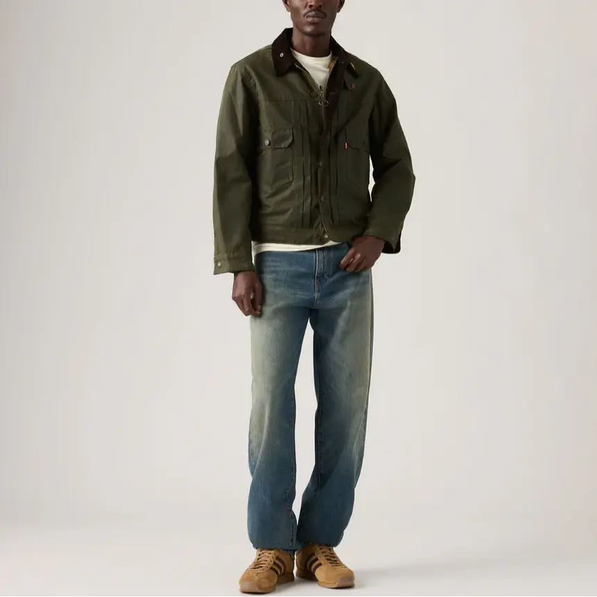 Джинсы levi's x barbour collaboration fw25 мужские Levis, синий — фото 4