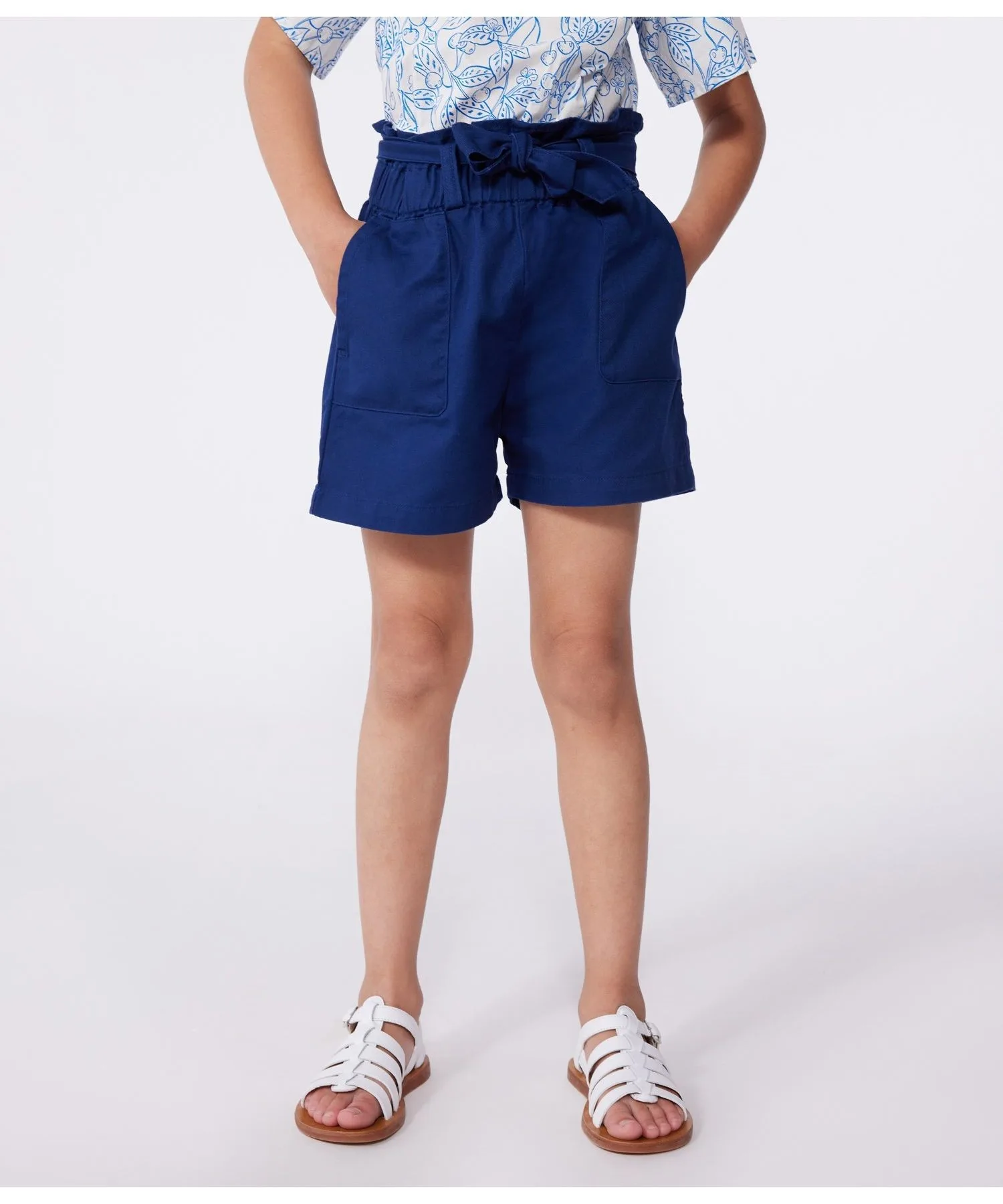 Детские шорты из хлопка PETIT BATEAU синие
