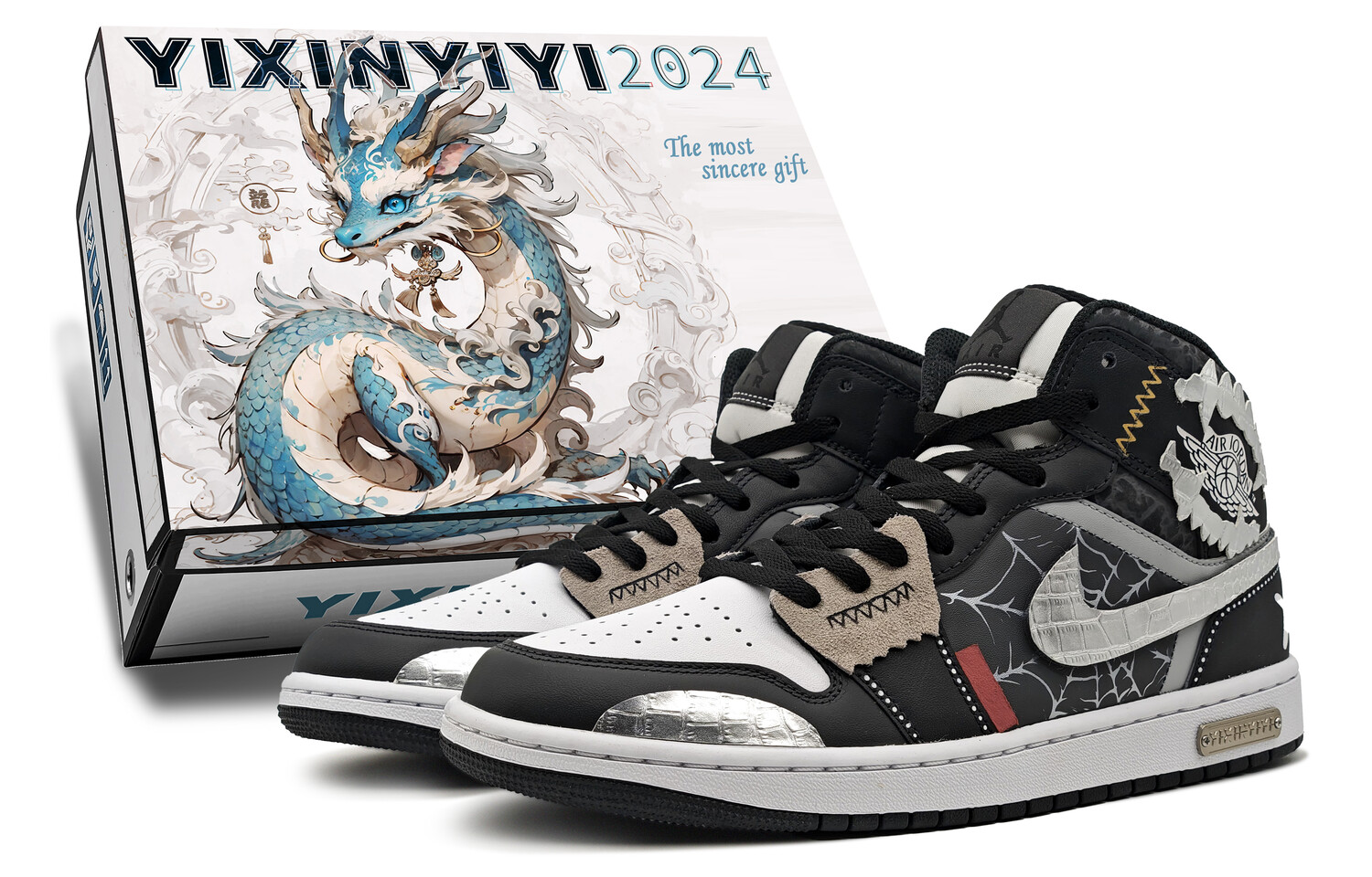 

Кроссовки Air Jordan 1 Vintage Basketball Shoes Men Mid-top Black, серый
