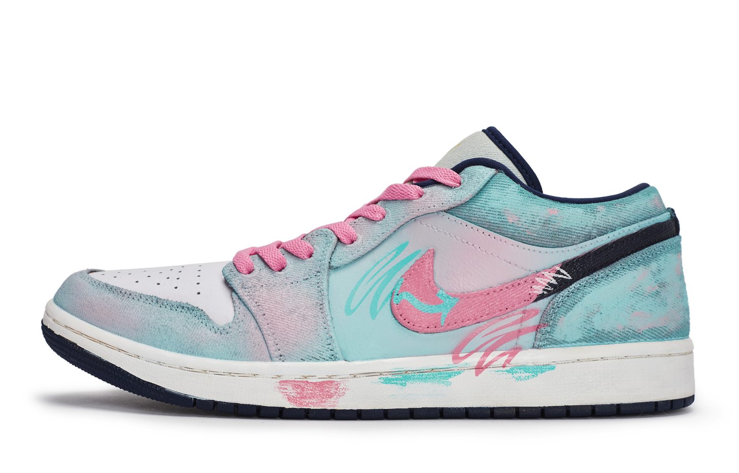 

Jordan Кроссовки Air 1 Vintage мужские низкие White/Blue/Pink
