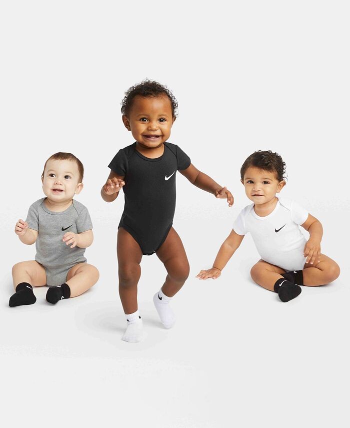 

Боди Mini Me Essential для мальчиков и девочек, 3 шт. Nike, серый