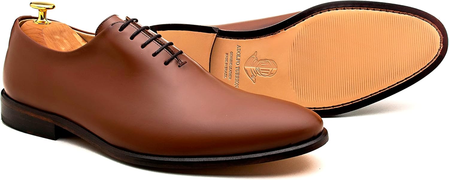 Классические/формальные кожаные туфли ADOLFO TURRION Oxfords Wholecut Madrid, Whiskey Brown — фото 3