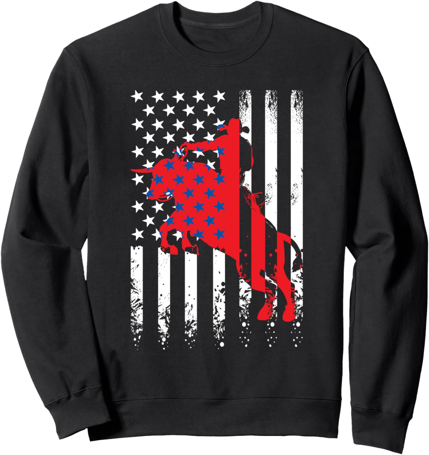 

Мужская толстовка с изображением американского флага, родео, наездника на быке, ковбоев и символики Дня независимости 4 июля 4Th Of July America Independence Day Usa Store, черный