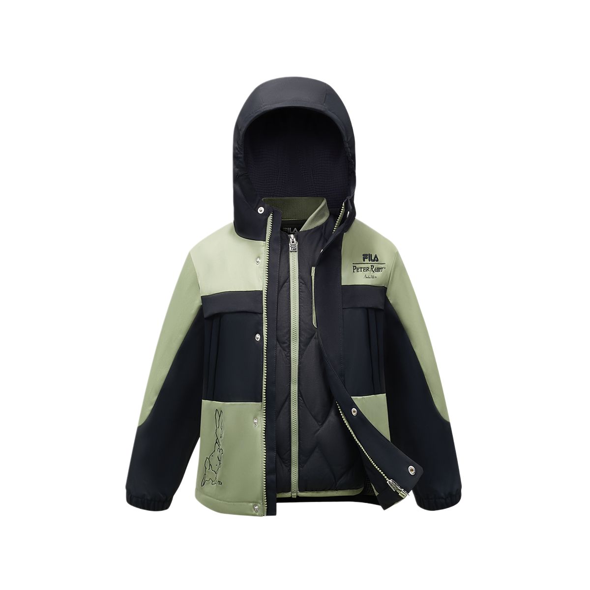 Пуховик fw25 комплект из 2 предметов для детей 3-7 лет FILA KIDS, зеленый — фото 4