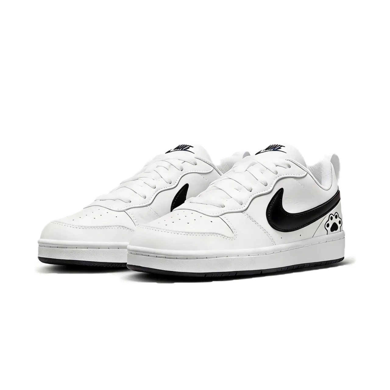 Кроссовки для скейтбординга Court Borough Synthetic Leather Low top Kids', подростковые Nike, White — фото 4