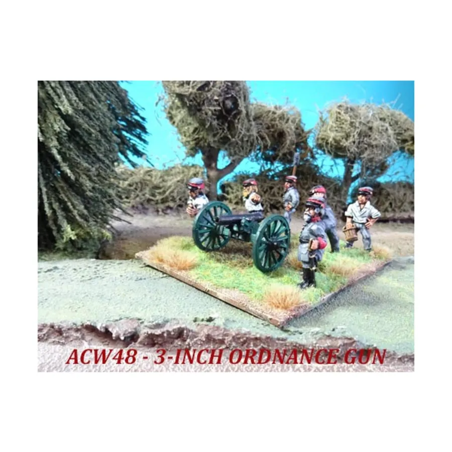 

3-дюймовая артиллерийская пушка полевой артиллерии и грю, American Civil War - Confederate Army (28mm)