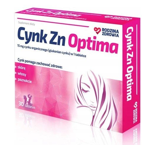 

Здоровье семьи, Цинк Zn Optima 15 мг, 30 таб. Silesian Pharma