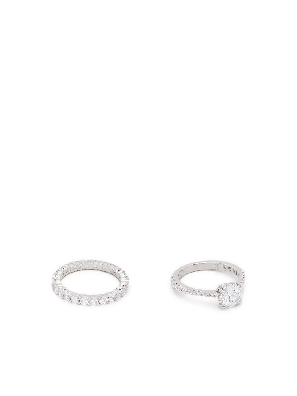 

Комплект Stilla из двух колец Swarovski, серебряный