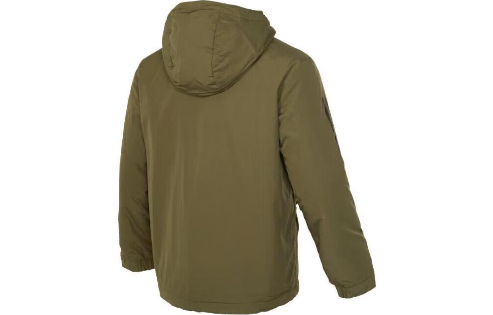 Куртка 3 Stripes с капюшоном для мужчин, модель Moderate Pilot Adidas, army зеленый (comes with adidas hat*1) — фото 4