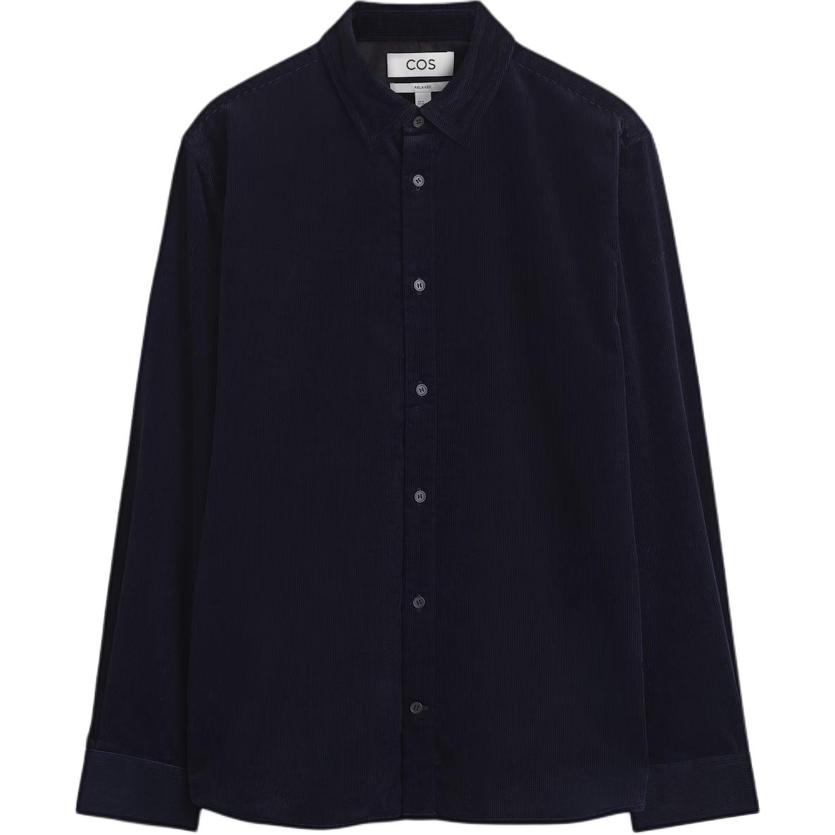 

COS Рубашка мужская Marine Blue с лацканом Moderate