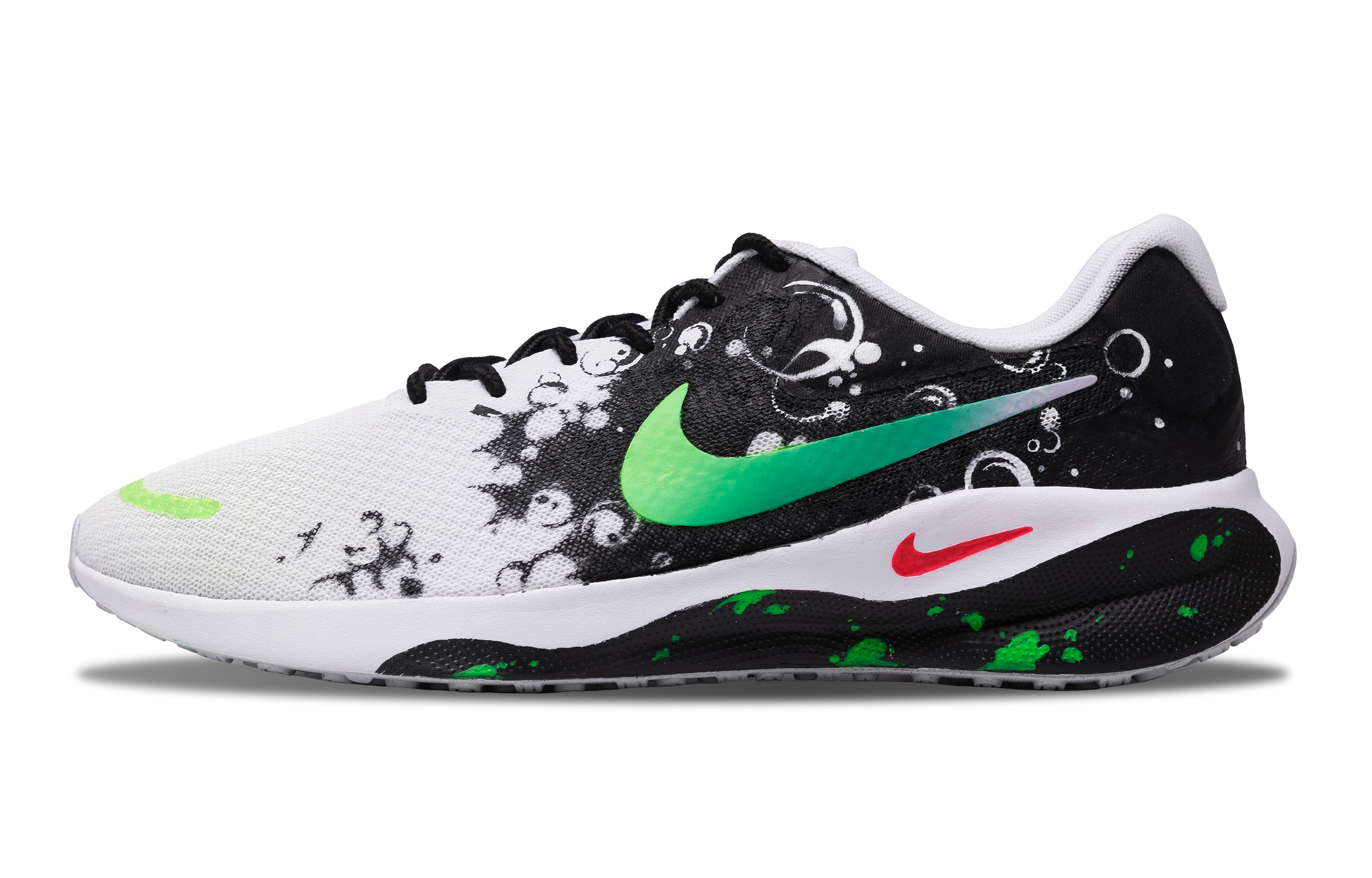 

Кроссовки REVOLUTION 7 для бега мужские с низким верхом Cloud White/Core Black/Green Spark Nike