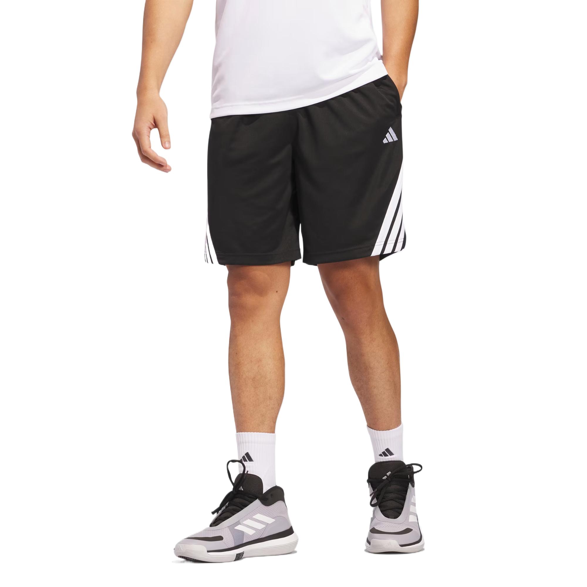 Шорты Free Shipping With AdiClub Legends 3 Stripes Basketball Shorts Adidas, белый — фото 3