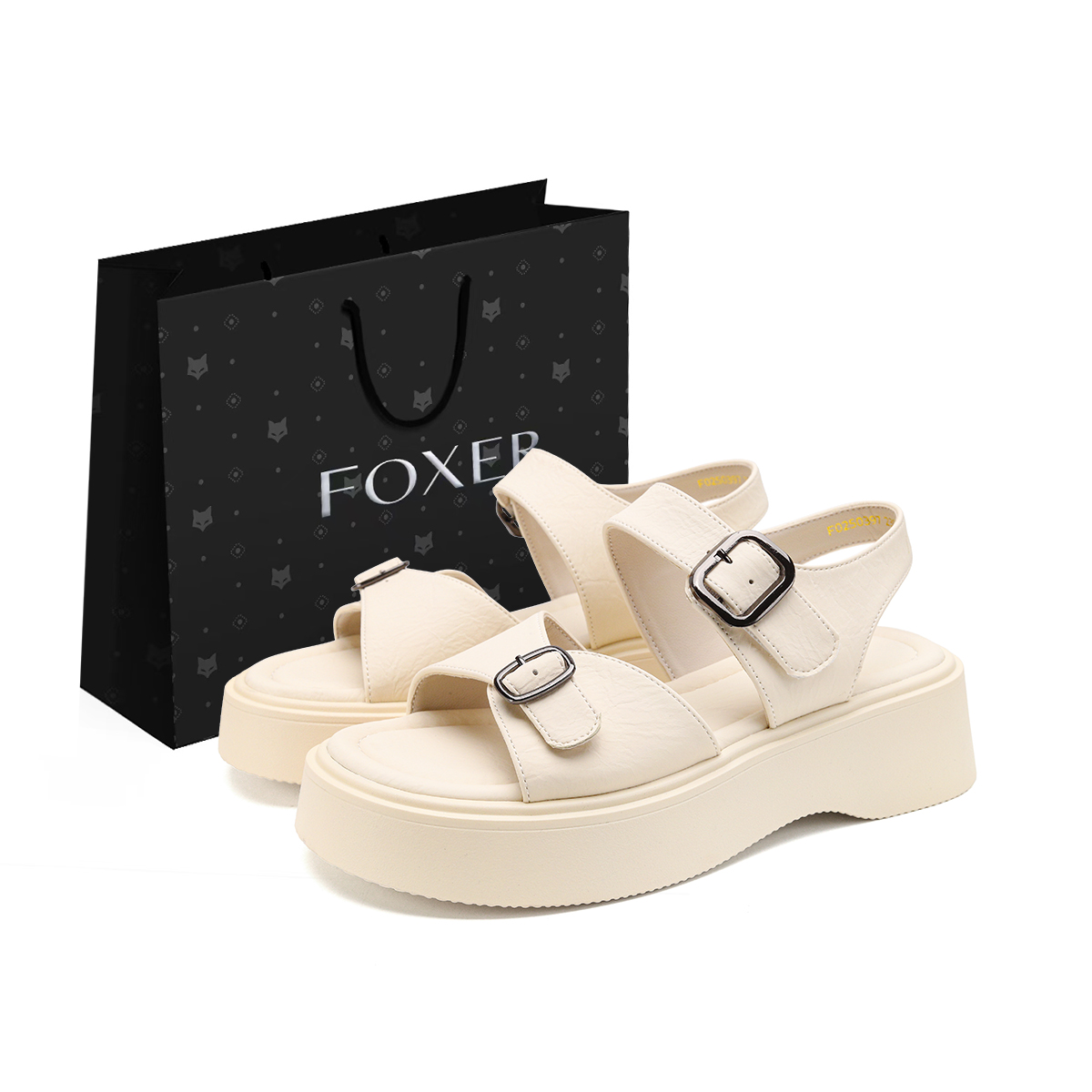 FOXER Женские сандалии на одной застежке светло-желтые, цвет Light Yellow — фото 2