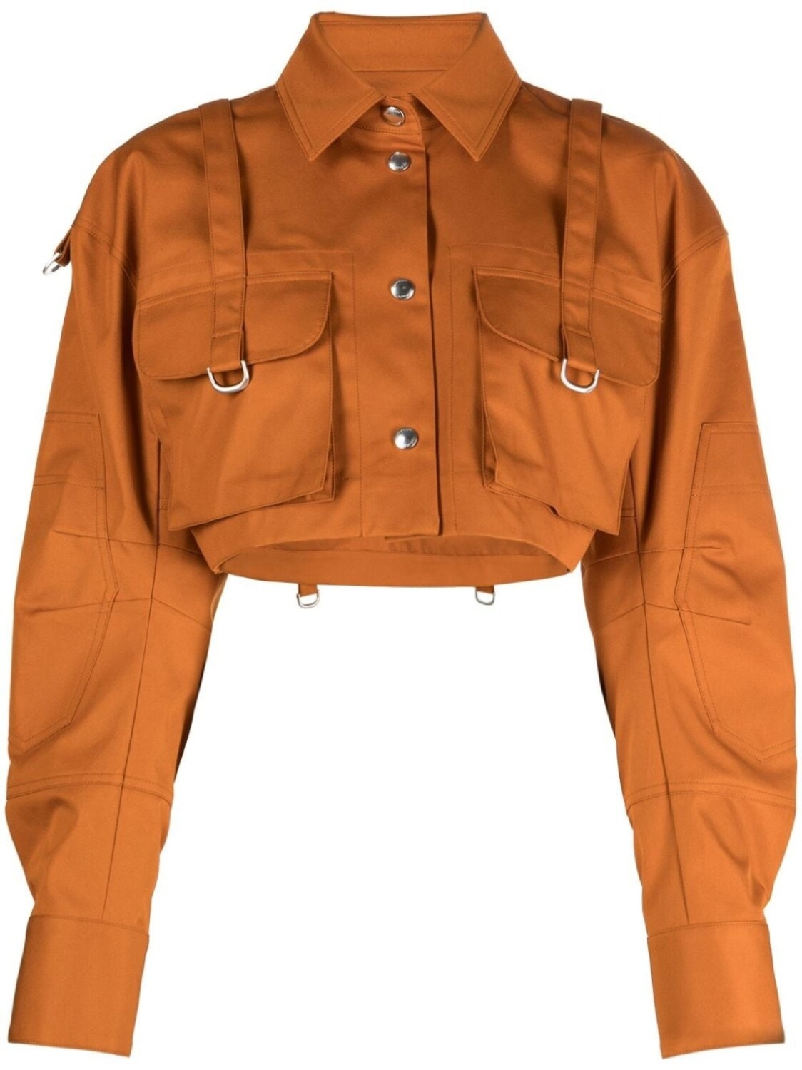 

Off-White укороченная рубашка Co Cargo, оранжевый