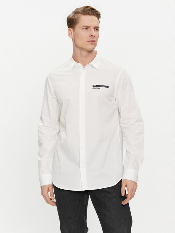 

Рубашка узкого кроя Armani Exchange, белый