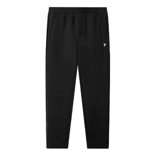 

Брюки logo printed straight padded sports pants men's black Fila, черный