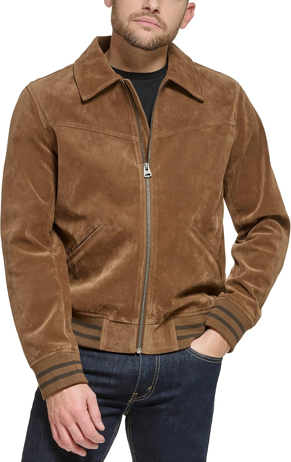 Мужская куртка-бомбер Levi's из искусственной замши для университета Levi's, Cognac — фото 2