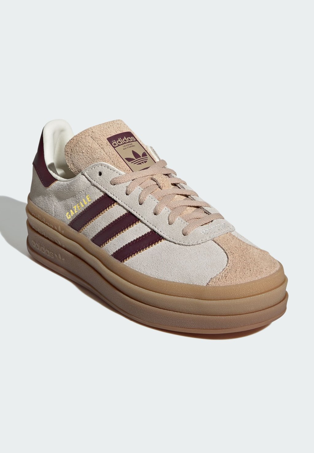 Низкие кеды GAZELLE BOLD Adidas Originals, слоновая кость — фото 2