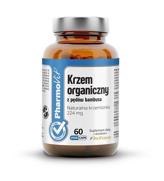 

Препарат укрепление сухожилий Pharmovit Krzem Organiczny z Pędów Bambusa Kapsułki, 60 шт