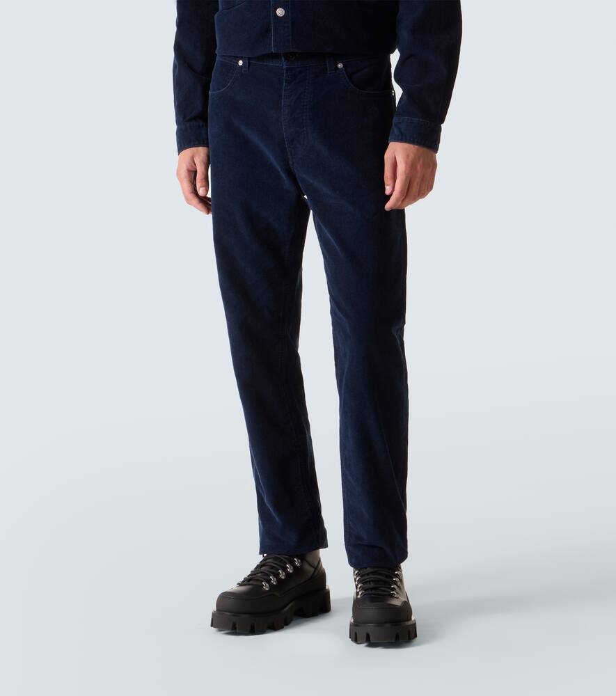 Узкие джинсы из хлопкового вельвета с заниженной талией Stone Island, Indigo — фото 3