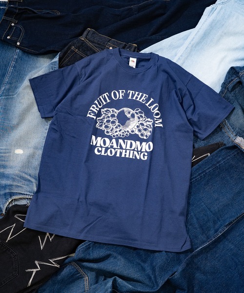 

Футболка, хлопок, свободный крой FRUIT OF THE LOOM, темно-синий