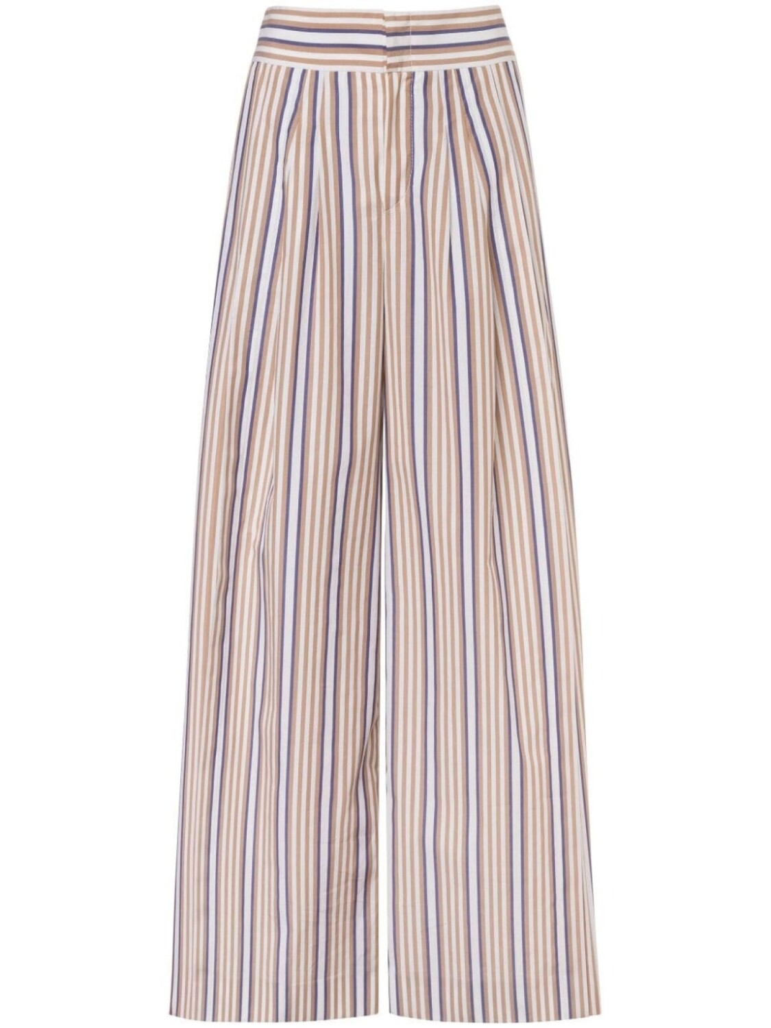 

Alberta Ferretti широкие брюки в полоску, нейтральный цвет