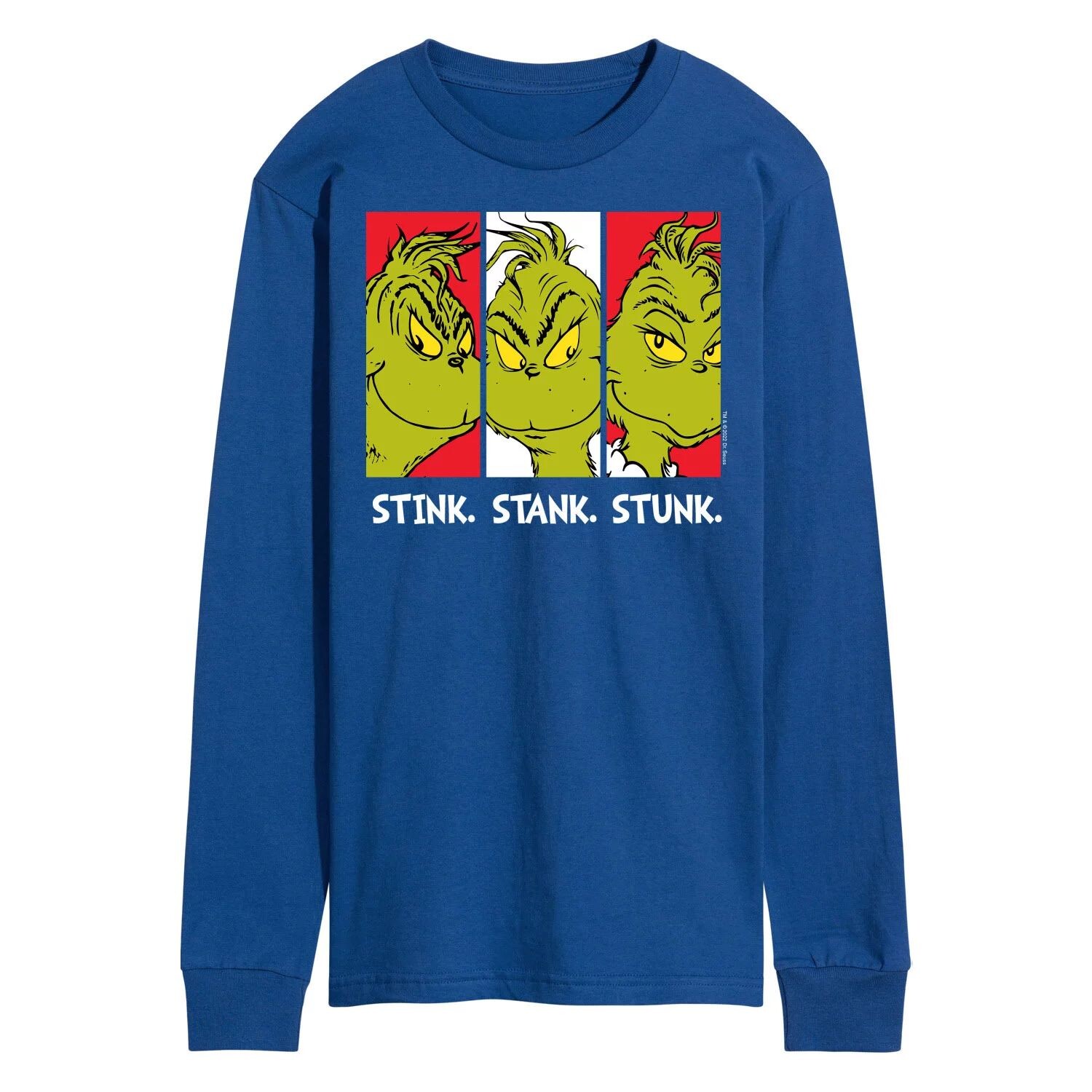 

Мужская футболка с длинными рукавами Dr. Seuss Grinch Stink Stank Stunk Licensed Character