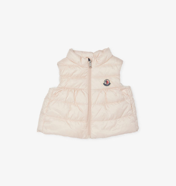 

Стеганый жилет с логотипом Hiva 9-36 месяцев Moncler, розовый