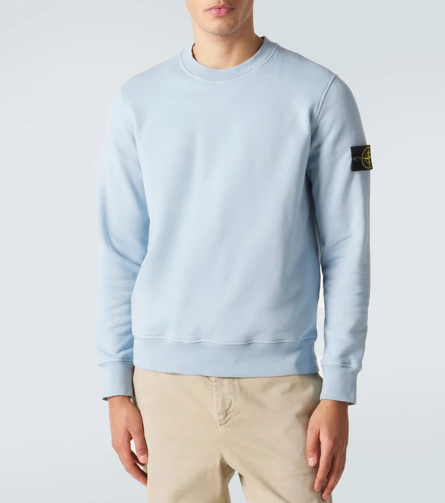 Толстовка из хлопкового флиса «Компас» Stone Island, синий — фото 3