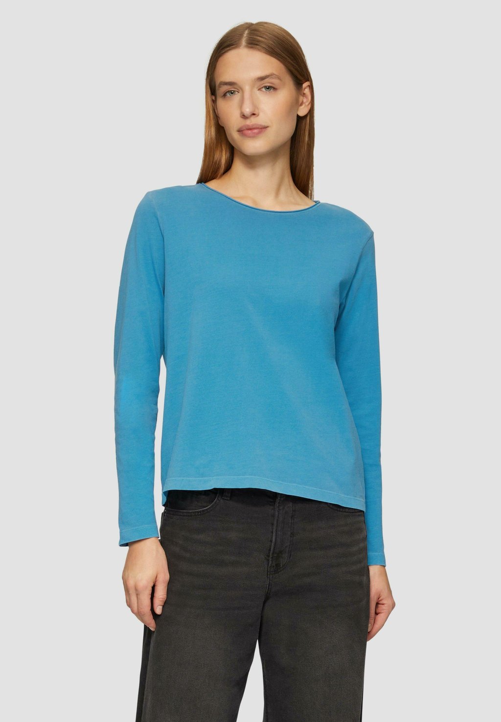 

Топ с длинными рукавами GARMENT DYE s.Oliver, бирюзовый
