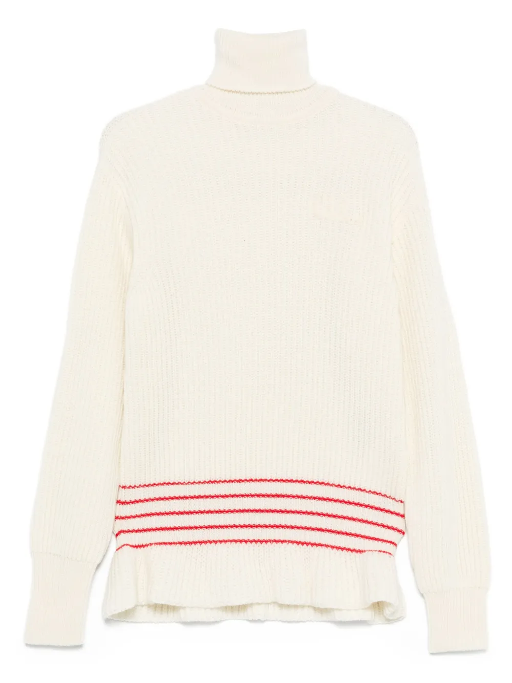 

Свитер в рубчик с высоким воротником и полосками CHLOÉ, нейтральный