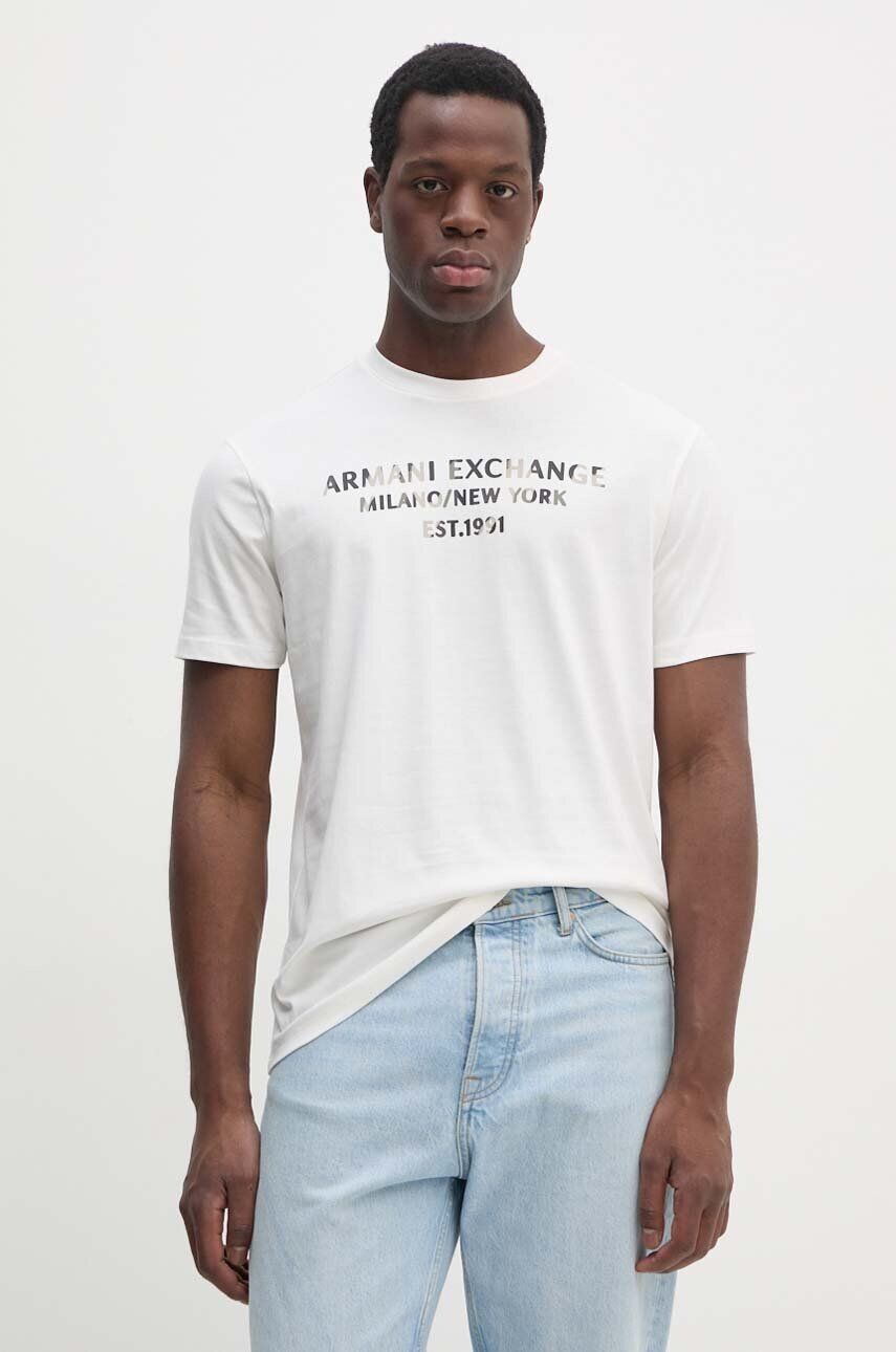 

Хлопковая футболка Armani Exchange, белый