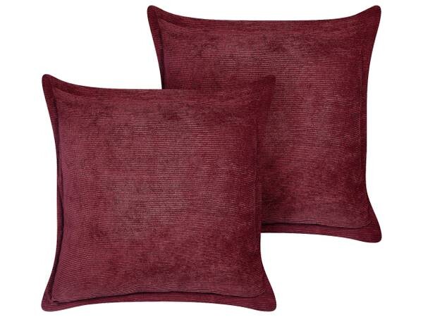 

Подушка Beliani 2 шт ZINNIA, 43x43x43 см цвет burgunderrot/rot