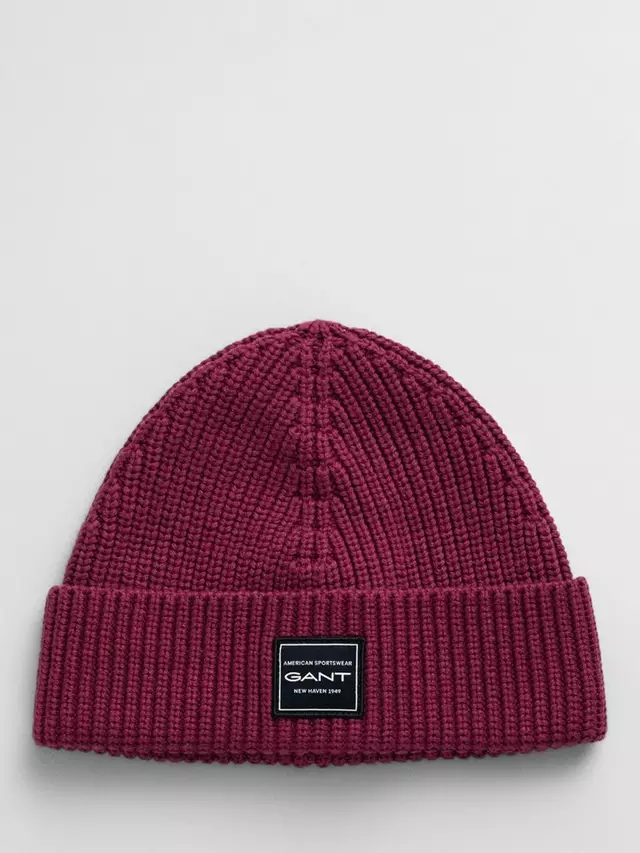 

Шапка GANT Rib Knit, цвет berry