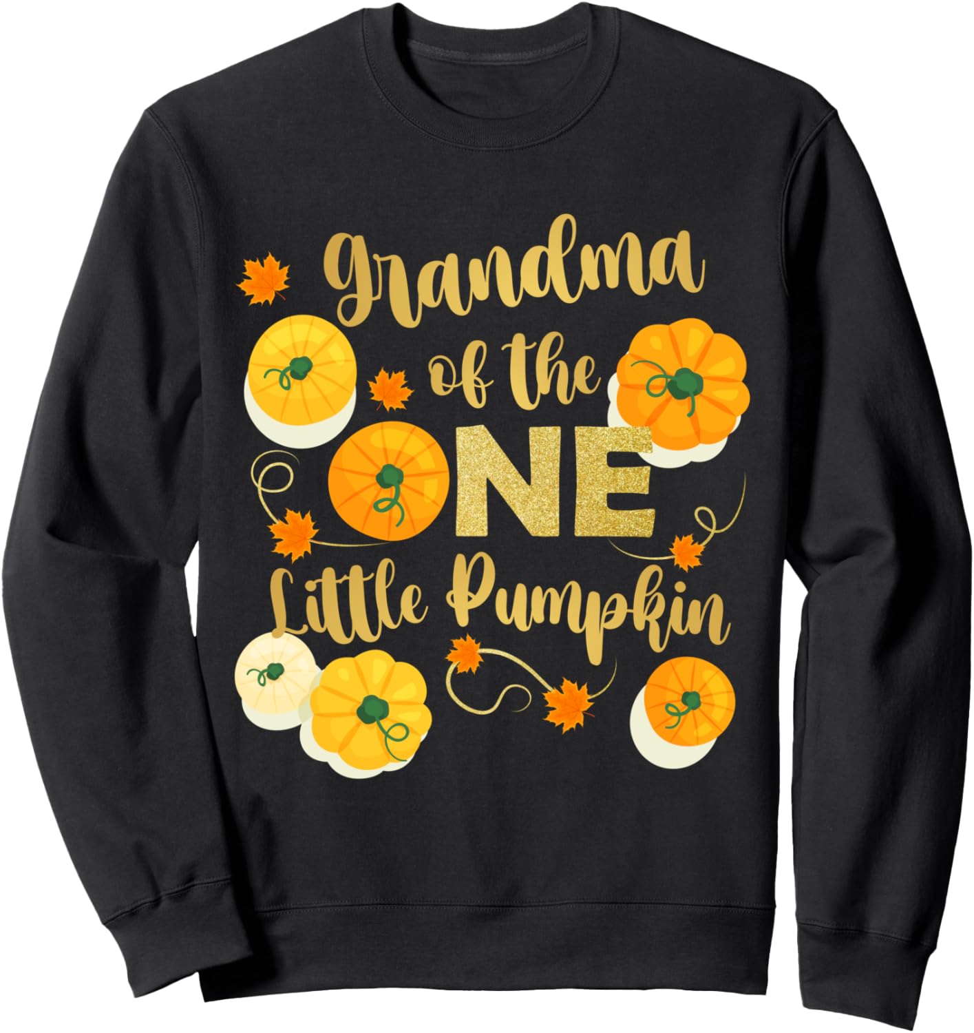 

Толстовка «Бабушка, маленькая тыква», посвященная первому дню рождения, Хэллоуину и осенней вечеринке Family Look Autumn Season Decorations Gifts, черный