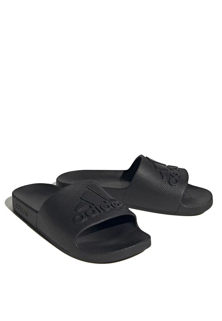 Шлепанцы, водоотталкивающие, Adilette Aqua, Adidas, черный
